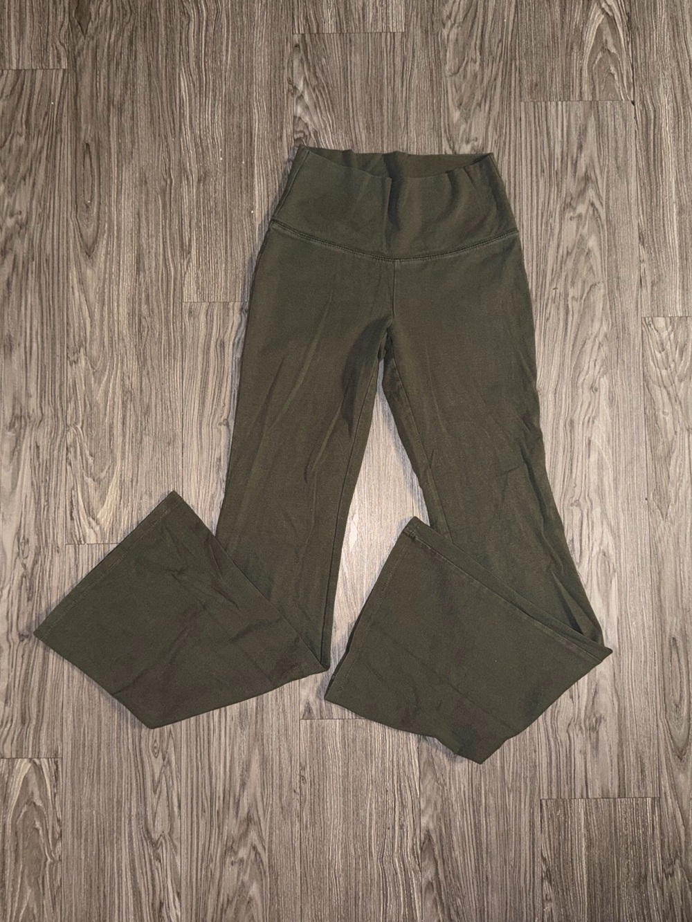 Wild Fable Flare Leggings Womens Sz S Olive Green High Waisted Cotton Stretch